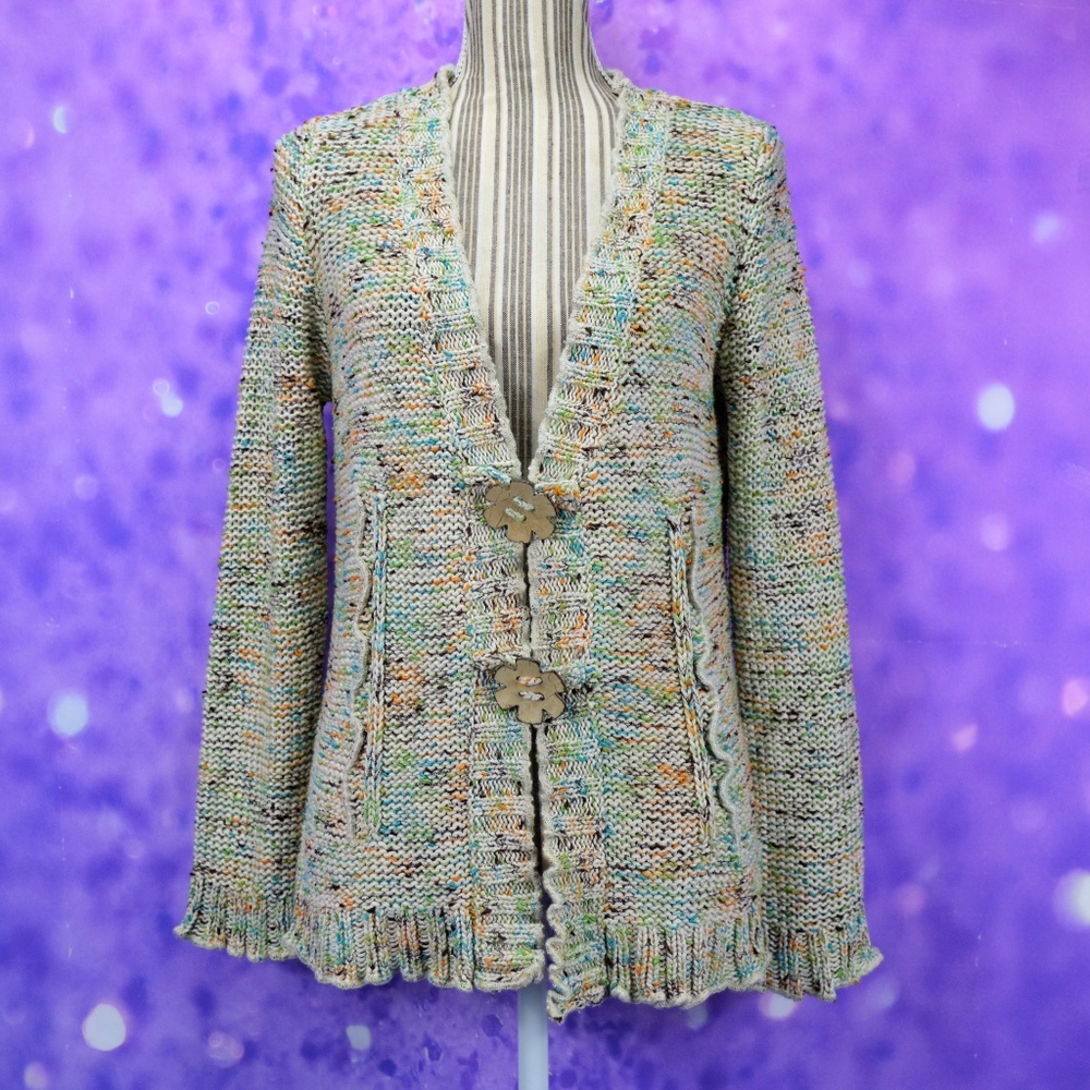 BCBGMaxazria Ruffle Cardigan Sweater
